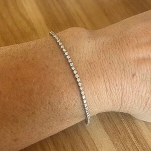 14k White Gold with Diamonds Tennis Bracelet